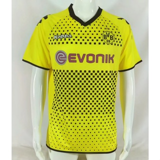 เสื้อกีฬาแขนสั้น ลายทีมชาติฟุตบอล Dortmund 11-12 คุณภาพสูง สไตล์วินเทจ