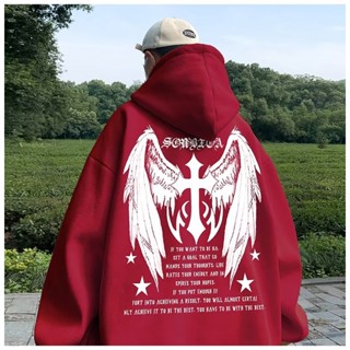 เสื้อกันหนาวแขนยาว มีฮู้ด ผ้าฝ้าย และผ้ากํามะหยี่ พิมพ์ลายตั…