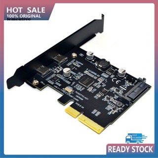 &lt;lementree&gt; อะแดปเตอร์การ์ดขยาย 10Gbps PCI Express X4 X8 X16 PCI-E เป็น USB 31 Type-C คู่