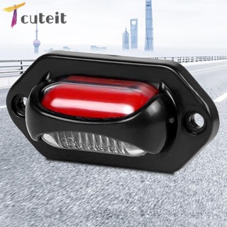 Tcuteit ไฟ LED 8 ดวง 12V 24V สองสี สําหรับติดป้ายทะเบียนรถบรรทุก