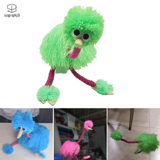 [szgrqkj3] ของเล่นตุ๊กตาหุ่นสวมนิ้ว รูปสัตว์น่ารัก ยืดหยุ่น สําหรับการแสดงบนเวที โรงละคร