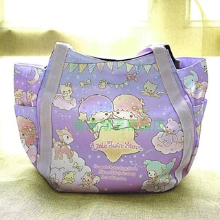 Japan Sanrio Little Twin Star Canvas Shopping Bag Tote Shoulder Bag 133229