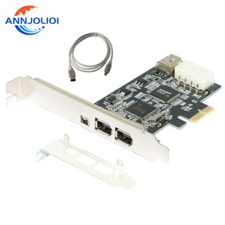 Ann การ์ดควบคุม PCI-Express x1 PCI-E FireWire 1394a IEEE1394 4 พอร์ต สําหรับเดสก์ท็อป