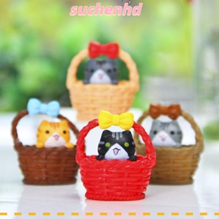 Suchenhd ตะกร้าแมว DIY สําหรับตกแต่งสวนบอนไซ 4 ชิ้น