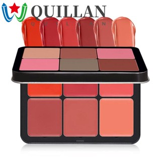 Quillan พาเลตต์บลัชออนเนื้อครีม 12 สี สีนู้ด คอนทัวร์หน้า Maquiagem Face Pigment Pink Rouge Cheek Tint