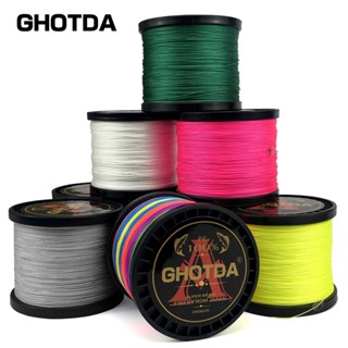 Ghotda สายเอ็นตกปลา PE ไร้กลิ่น ทนทาน 10 สี 1000 เมตร 18 ถึง 78LB 8 เส้น