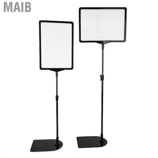 Maib Pedestal Sign Holder Tabletop Free Lifting Easy Assembly Grinding Polishing Adjustable for Supermarket