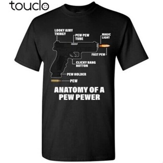 เสื้อยืดผ้าฝ้าย พิมพ์ลาย Anatomy Of A Pew Pewer Meme Gun Right 2Nd ของขวัญ สําหรับผู้ชาย