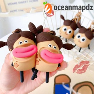 Oceanmapdz พวงกุญแจไส้กรอกน่าเกลียด, สาวปากใหญ่บีบของเล่นบิ๊กอายไส้กรอกปากพวงกุญแจ, สร้างสรรค์ทอดผมมันฝรั่ง King ไส้กรอกปากนุ่มสนุกตกแต่ง