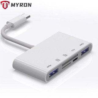 Myron อะแดปเตอร์แปลงข้อมูล Type-C Hub 5 in 1 OTG