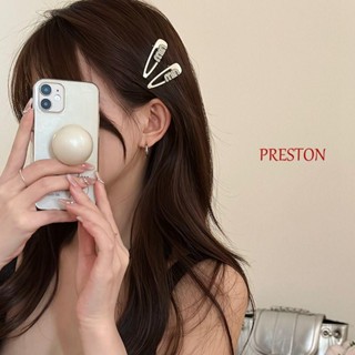 Preston กิ๊บติดผม รูปปากเป็ด ประดับเพชรเทียม สไตล์เกาหลี สําหรับเด็ก