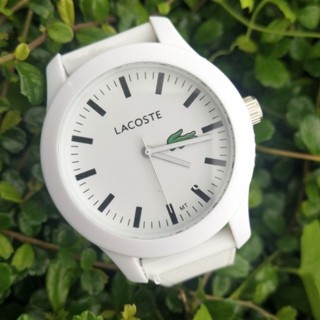 Lacoste นาฬิกาข้อมือควอตซ์แฟชั่น สายซิลิโคน พร้อมกล่องของขวัญ สําหรับทุกเพศ