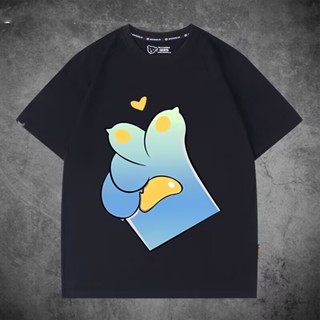 Yuanshen เสื้อยืดคอกลม แขนสั้น ผ้าฝ้าย 100% พิมพ์ลาย Walnut Zhongli Keli Virtual Grass God Nasi God สําหรับเด็ก
