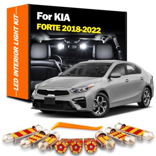 ชุดหลอดไฟ LED ติดป้ายทะเบียนรถยนต์ 16 ชิ้น สําหรับ Kia Forte 2018 2019 2020 2021 2022