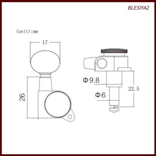 [Blesiya2] หัวลูกบิดปรับแต่งปุ่มเว้า 6R สําหรับกีตาร์ไฟฟ้า