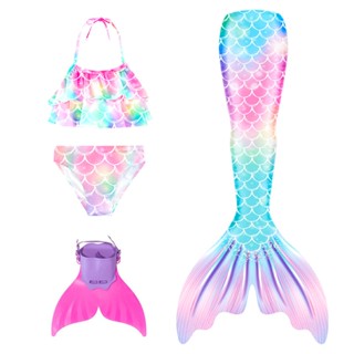 Shopkeepers selection# Mermaid swimsuit girls swimsuit mermaid tail clothing childrens bikini suit Princess girls swimming clothes 9.5N