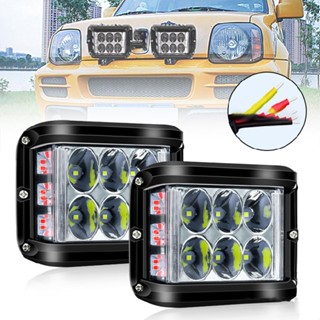 4" LED Work Light Bar 4WD Offroad Side Strobe Pods Fog ATV SUV Driving Lamp