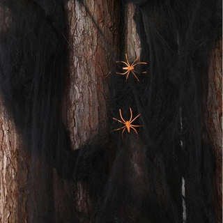 หยากไย่ ใยแมงมุม ใยแมงมุมปลอม ใยแมงมุมสำเร็จรูป ของตกแต่งฮาโลวีน Halloween Fake Spider Web Cobweb Stretchable ส่งจากไทย