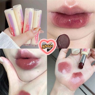 CYREAL 【ขายใหม่】 Kekemood Moisturizing Mirror Water Light Lip Gloss เพิ่มความกระจ่างใสสีขาวลิปสติกสี Glass Plump Lips Solid Lip Glaze