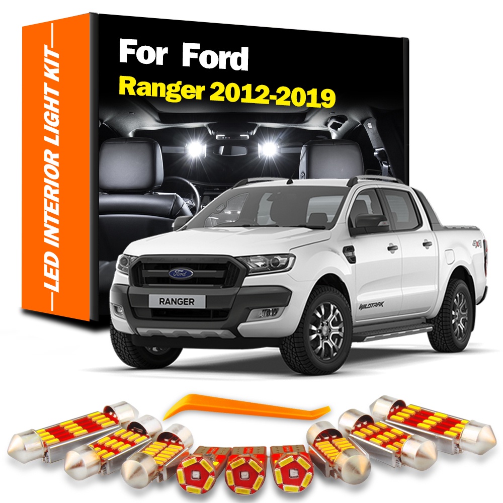 ชุดไฟ LED ติดภายในรถยนต์ สําหรับ Ford Ranger 2012 2013 2014 2015 2016 2017 2018 2019 12 ชิ้น