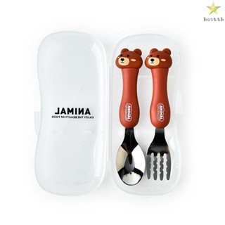 Travel-friendly Kids Tableware Set - Portable Utensils with Travel Case