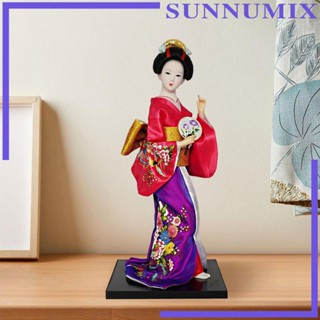 [Sunnimix] ฟิกเกอร์เรซิ่น รูปตุ๊กตาญี่ปุ่น Geisha ขนาดเล็ก 30 ซม. สําหรับตกแต่งห้องนอน ออฟฟิศ บาร์ บ้าน