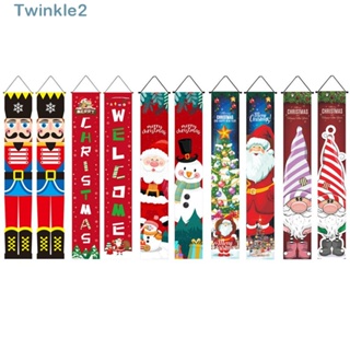 Twinkle แบนเนอร์โพลีเอสเตอร์ ลายคริสต์มาส สําหรับตกแต่งบ้าน