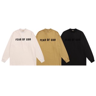 เสื้อกันหนาว พิมพ์ลายตัวอักษร FEAR OF GOD แฟชั่นเรียบง่าย สําหรับผู้ชาย และผู้หญิง