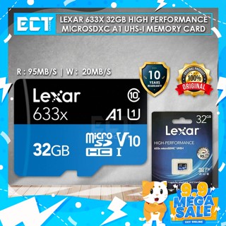 Lexar การ์ดหน่วยความจํา Micro SD ประสิทธิภาพสูง 633x 32GB 64GB 128GB MicroSDXC A1 UHS-I