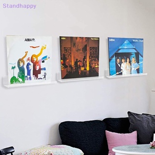 Standhappy ใหม่ ชั้นวางของไวนิลใส แบบติดผนัง สําหรับตกแต่งบ้าน