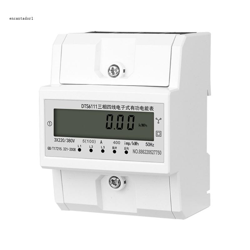 เครื่องวัดค่าไฟฟ้า 3 เฟส 4 สาย ราง DIN 3x 220V 380V 5 100A