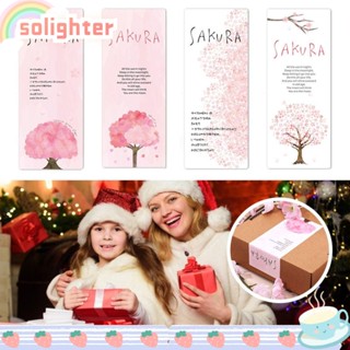 SOLIGHTER สติกเกอร์ ลายดอกซากุระ สร้างสรรค์ สําหรับติดตกแต่งห่อของขวัญ ขายปลีกออนไลน์ 50 ชิ้น