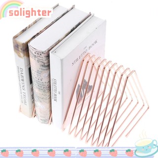 SOLIGHTER ที่วางหนังสือ สีโรสโกลด์ สําหรับตกแต่งโต๊ะ