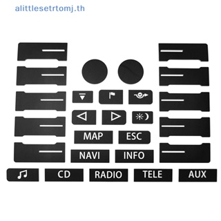 Alittlese สติกเกอร์ปุ่มกด สีดําด้าน สําหรับ Touareg 2005-2010 TH 8 ชิ้น