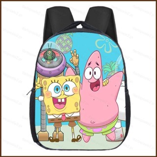 Kira SpongeBob Patrick Star กระเป๋าเป้สะพายหลัง กระเป๋านักเรียน อเนกประสงค์ กันน้ํา จุของได้เยอะ พิมพ์ลาย สําหรับนักเรียนหญิง