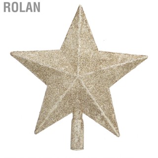 Rolan Star Tree Topper Decorated Golden Light Weight Shiny Mini Christmas Toppers