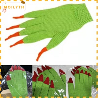 Moilyth ถุงมือผ้าขนสัตว์ถัก ห้านิ้ว ให้ความอบอุ่น คุณภาพสูง เหมาะกับของขวัญฮาโลวีน ฤดูหนาว สําหรับแม่มด