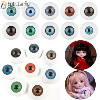 Buttterfly ดวงตาอะคริลิค 24 มม. 30 มม. สําหรับตุ๊กตา BJD 1 คู่