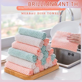 Super Soft Fine Fibrous Kitchen ผ้าขนหนูการดูดซึม Absorption, Non - slip Rag ครอบครัวผ้าเช็ดตัวทำความสะอาด Kitchen Helper bri