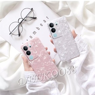 ใหม่ เคสโทรศัพท์มือถือ ลายกลิตเตอร์ สีขาว สีชมพู เรียบง่าย สําหรับ VIVO V29 V27 V27e Y78 Y27 Y36 Y02 Y02T Y02A X90 Pro 5G 4G 2023