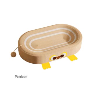 [Fenteer] เตียงนอน ทรงวงรี ทนต่อการเสียดสี พร้อมลูกบอล ของเล่นสําหรับสัตว์เลี้ยง แมว