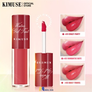 Kimuse แต่งหน้าย้อม Lip Liquid Rouge Water แต่งหน้าง่ายสี Matte Lip Gloss Lip Glaze ง่ายคราบถ้วยลิปสติก MOLISA