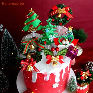 Hanprospree&gt; ป้ายท็อปเปอร์ ลาย Merry Christmas สําหรับตกแต่งเค้กวันเกิด ต้นคริสต์มาส ขนมหวาน