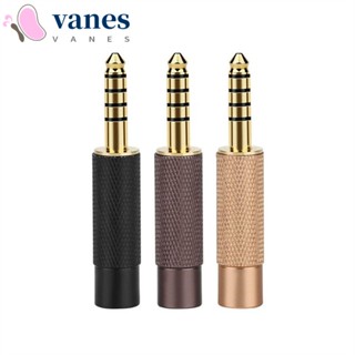 Vanes1 อะแดปเตอร์แจ็คเชื่อมต่อหูฟัง ตัวผู้ 4.4 มม. 5 ขั้ว 4.4 มม. เป็น 2.5 มม. 2.5 มม. ตัวเมีย 4 ขั้ว AUX 1 ชิ้น