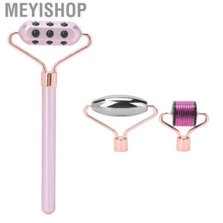 Meyishop 3‑in‑1 Face Roller  Manual Facial  Exquisite Appearance Microneedle  Skin for Outdoor