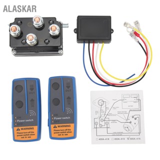 ALASKAR Wireless Winch ชุดรีโมทคอนโทรล 500A Solenoid รีเลย์คอนแทคสำหรับ 8000lbs to 12000lbs ATV UTV DC 12V