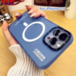 [JLK] Magnetic Matte Phone Case for iPhone 15/14/13/12 Pro Max iphone15 plus Shockproof Hard Cover