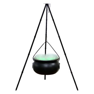 2023 Halloween Decor Outdoor - Large Witches Cauldron on Tripod with Light Yard