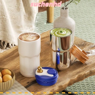 Suchenhd แก้วกาแฟสเตนเลส 316 ทนความร้อน 420 มล. มีฉนวนสุญญากาศ แบบพกพา สําหรับตั้งแคมป์ ออฟฟิศ