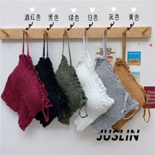 JUSLIN   เสื้อครอป y2k แขนกุด คอตตอนนิ่มยืด สวมใส่สบาย เสื้อสายเดี่ยว สำหรับผู้หญิง  fashion ทันสมัย พิเศษ ทันสมัย A90K1XE 37Z230910